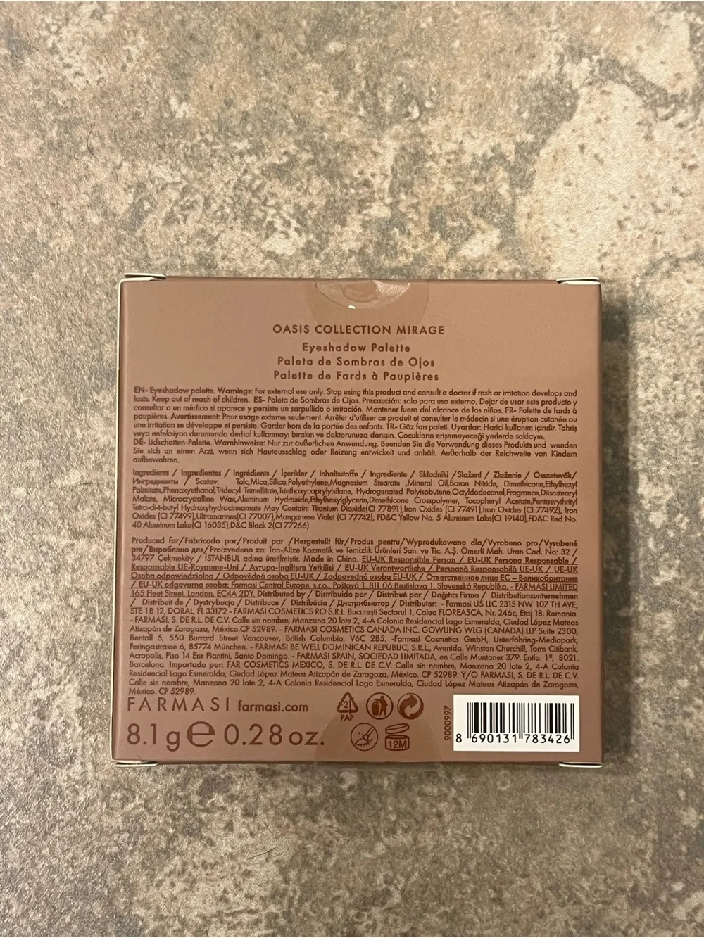 Farmasi Mirage Oasis Eyeshadow Palette - Neutral Browns & Mauve